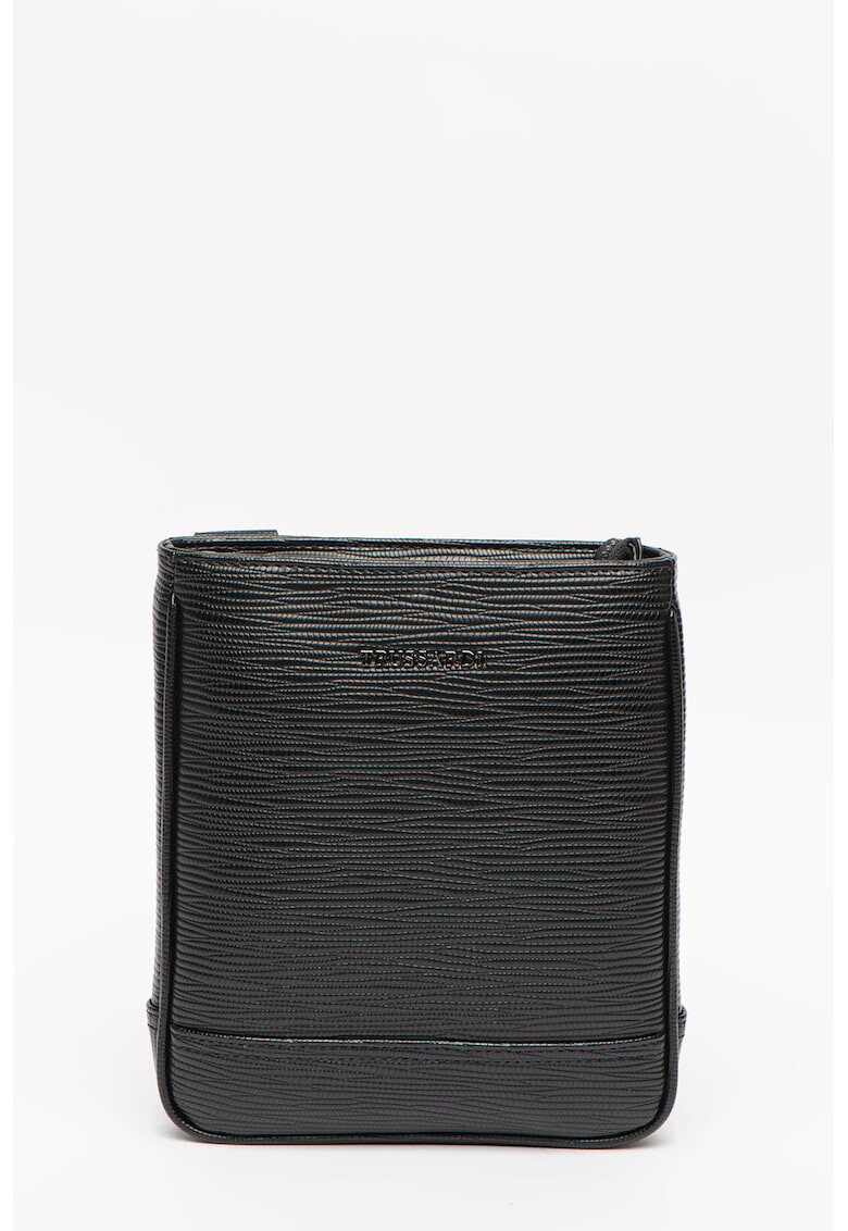 Trussardi Jeans Geanta crossbody de piele ecologica cu aplicatie logo metalica Cortina - Pled.ro