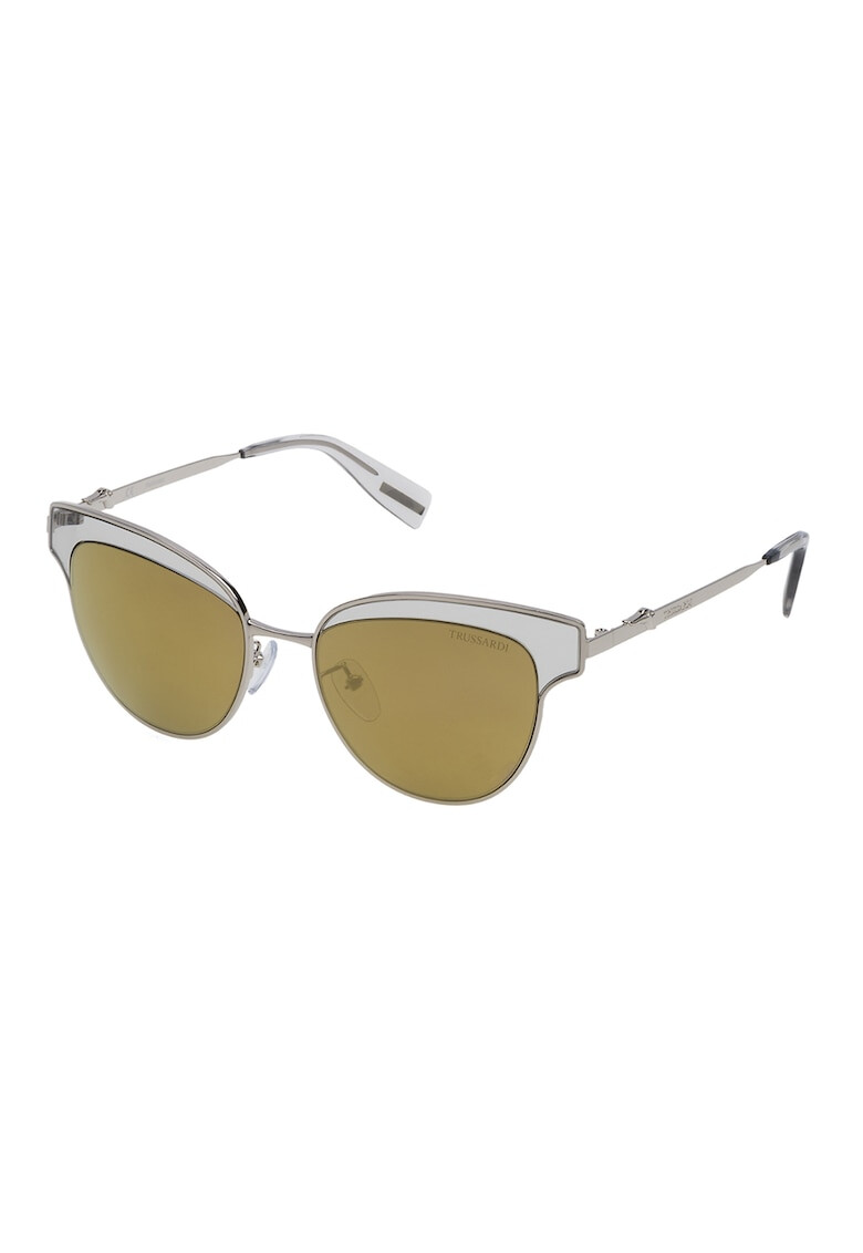 Trussardi Ochelari de soare cat-eye cu rame metalice - Pled.ro