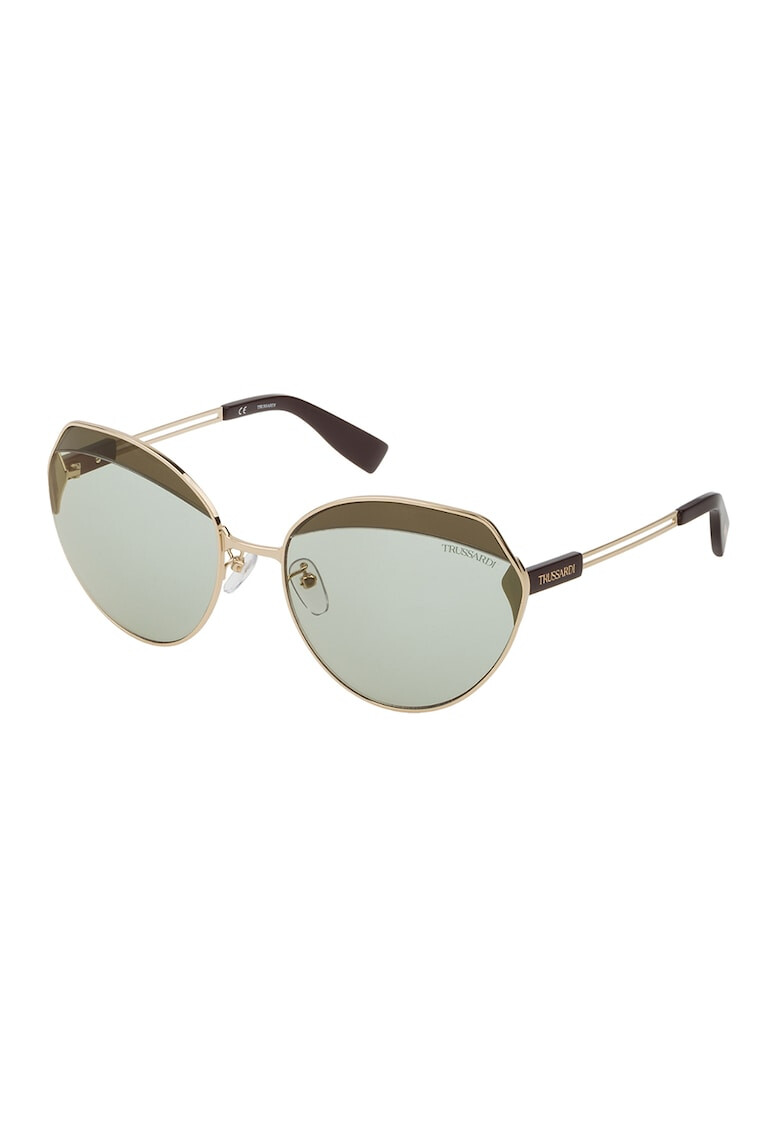 Trussardi Ochelari de soare cat-eye cu rame metalice - Pled.ro