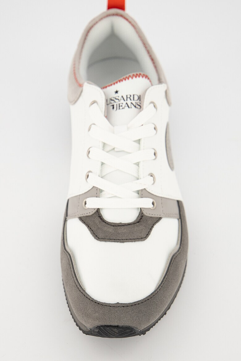 Trussardi Pantofi sport din piele intoarsa si material textil - Pled.ro