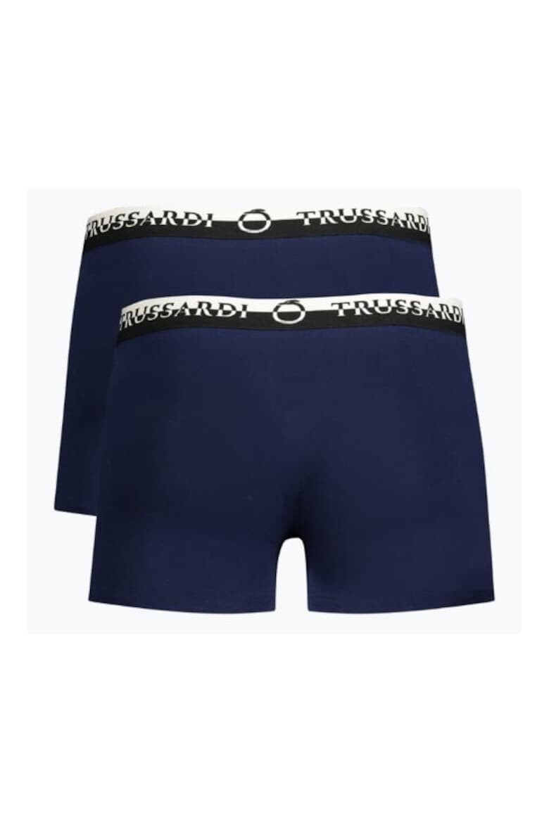 Trussardi Set 2 perechi de boxeri barbati cu logo Bleumarin inchis - Pled.ro