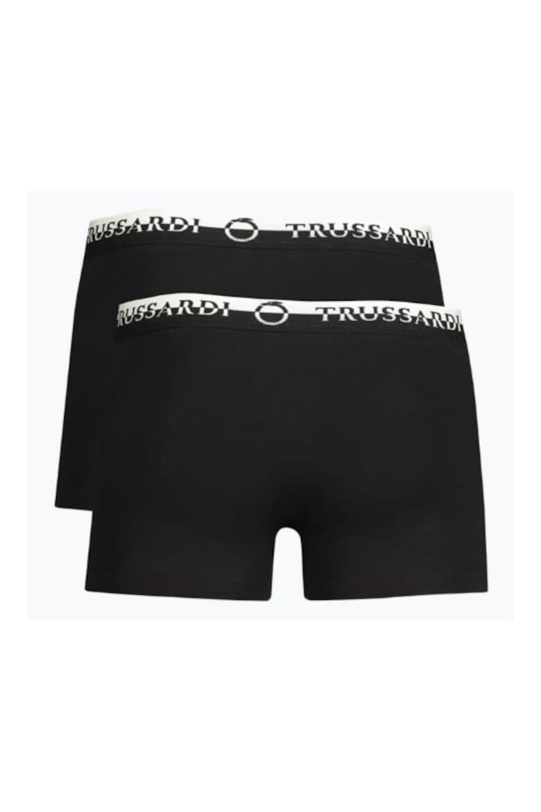 Trussardi Set 2 perechi de boxeri barbati cu logo Negru - Pled.ro