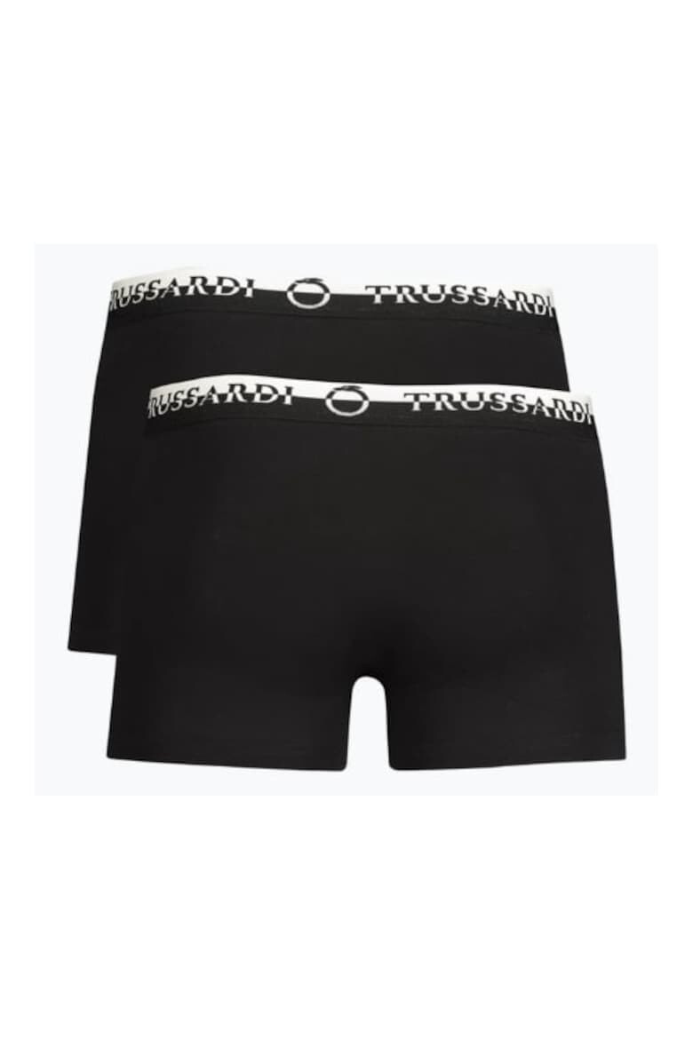 Trussardi Set 2 perechi de boxeri barbati cu logo Negru - Pled.ro