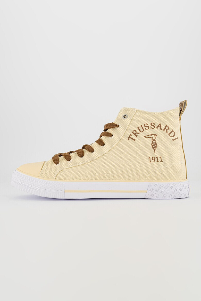 Trussardi Tenisi high-top de panza cu imprimeu logo Santa Monica - Pled.ro