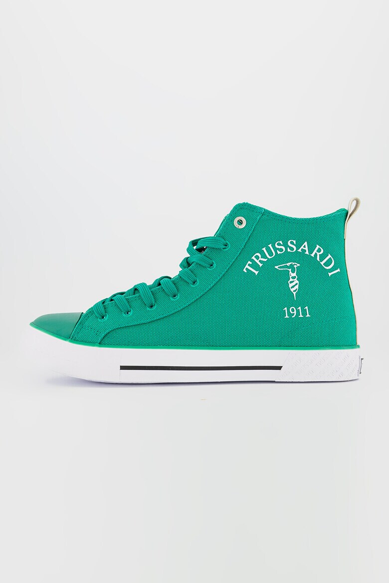 Trussardi Tenisi high-top de panza cu imprimeu logo Santa Monica - Pled.ro