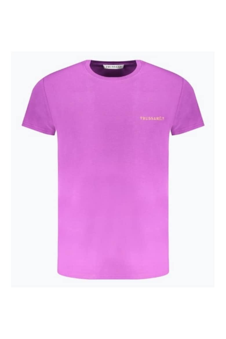 Trussardi Tricou barbati cu decolteu la baza gatului din bumbac Violet - Pled.ro