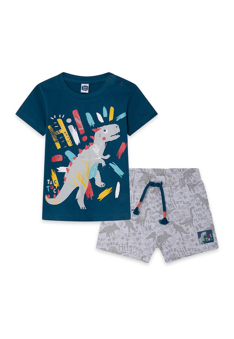 Tuc Tuc Set de tricou si pantaloni scurti baieti 2 piese Bleumarin/ Gri - Pled.ro