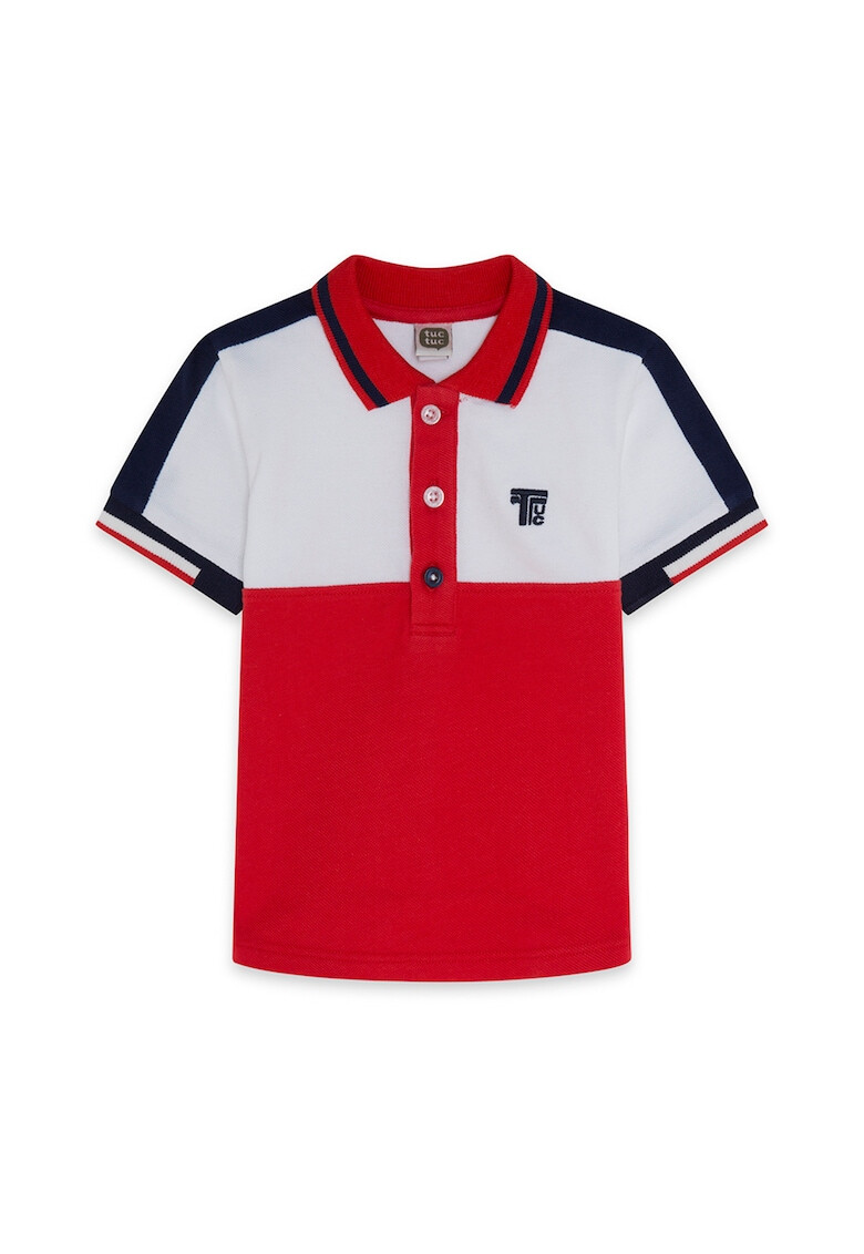 Tuc Tuc Tricou polo din material pique cu model colorblock - Pled.ro