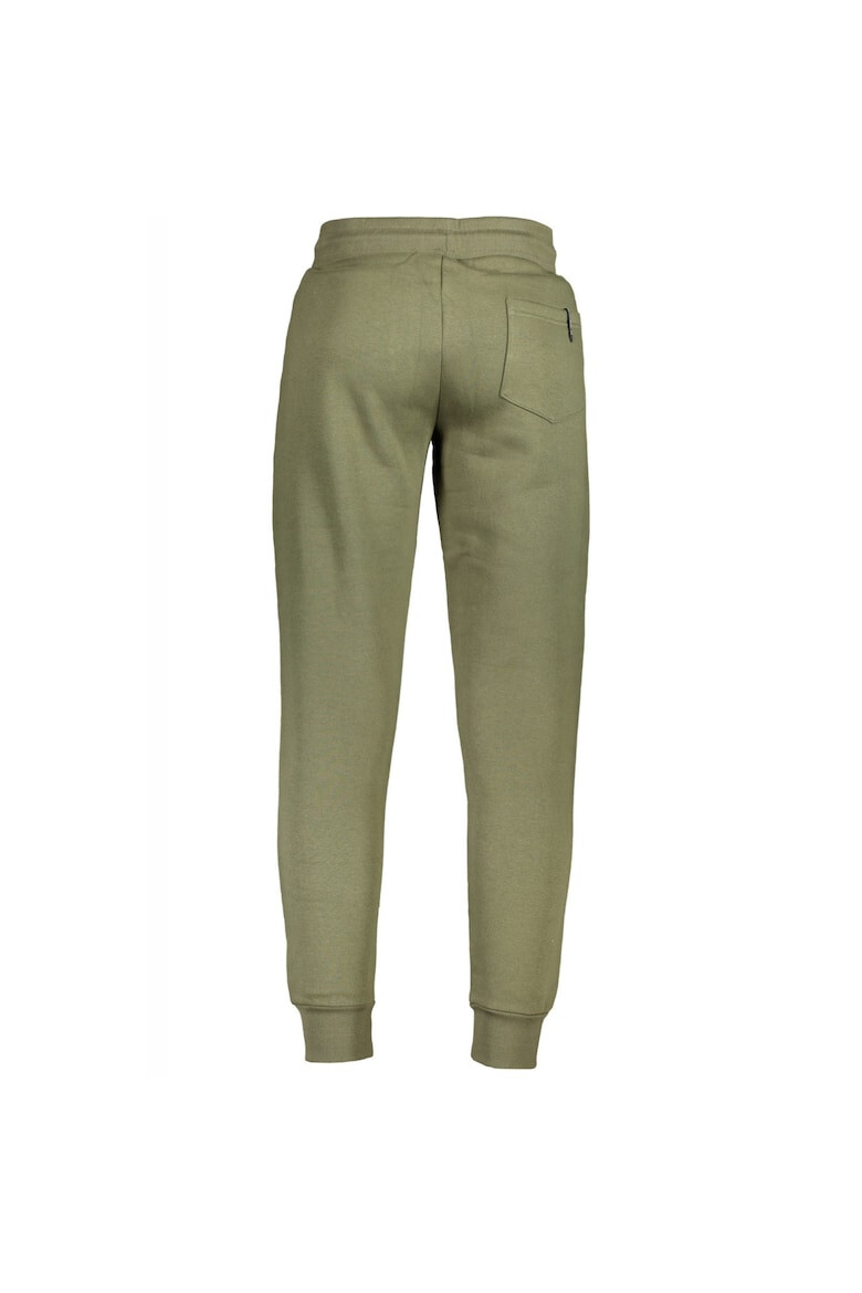 U.S. GRAND POLO EQUIPMENT & APPAREL Pantaloni sport barbati cu bata elastica si buzunare oblice verde inchis - Pled.ro