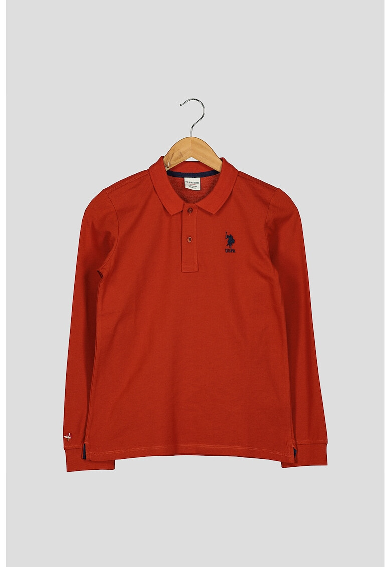 U.S. Polo Assn. Bluza polo cu aspect pique - Pled.ro