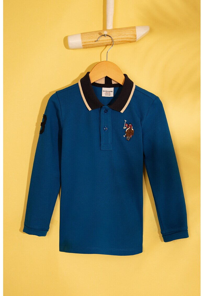 U.S. Polo Assn. Bluza polo cu logo brodat - Pled.ro