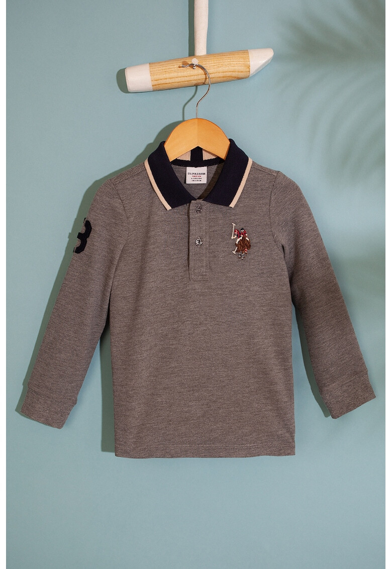 U.S. Polo Assn. Bluza polo cu logo brodat - Pled.ro