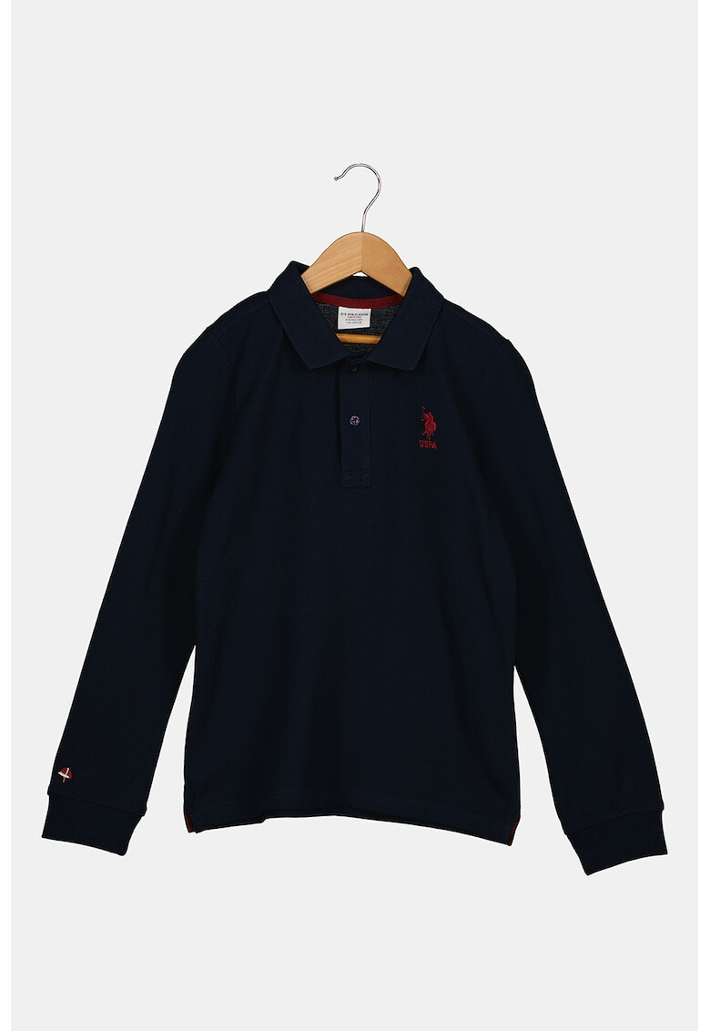 U.S. Polo Assn. Bluza polo de bumbac cu broderie logo - Pled.ro