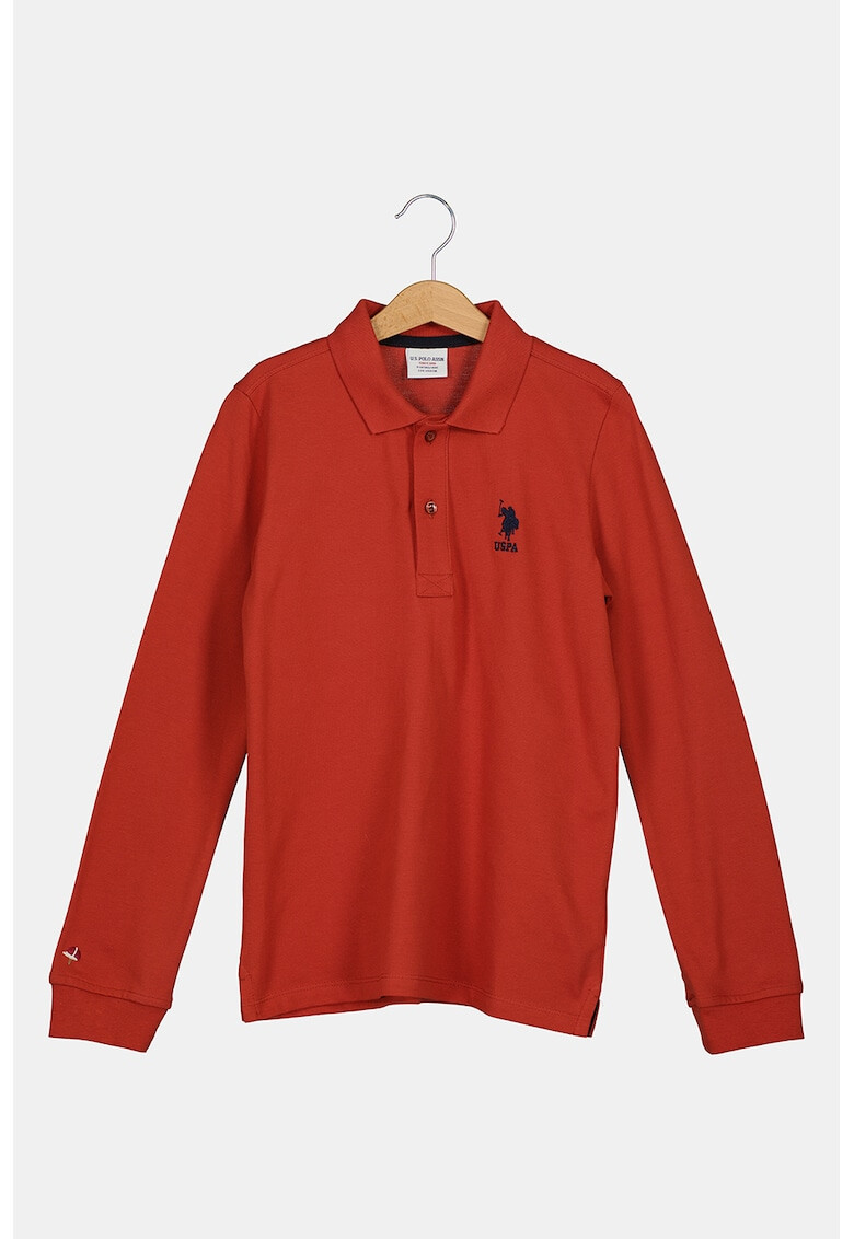 U.S. Polo Assn. Bluza polo de bumbac cu broderie logo - Pled.ro