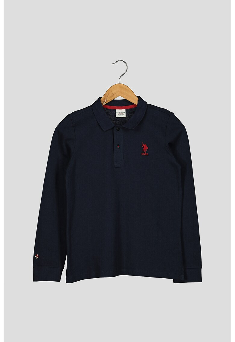 U.S. Polo Assn. Bluza polo cu aspect pique - Pled.ro