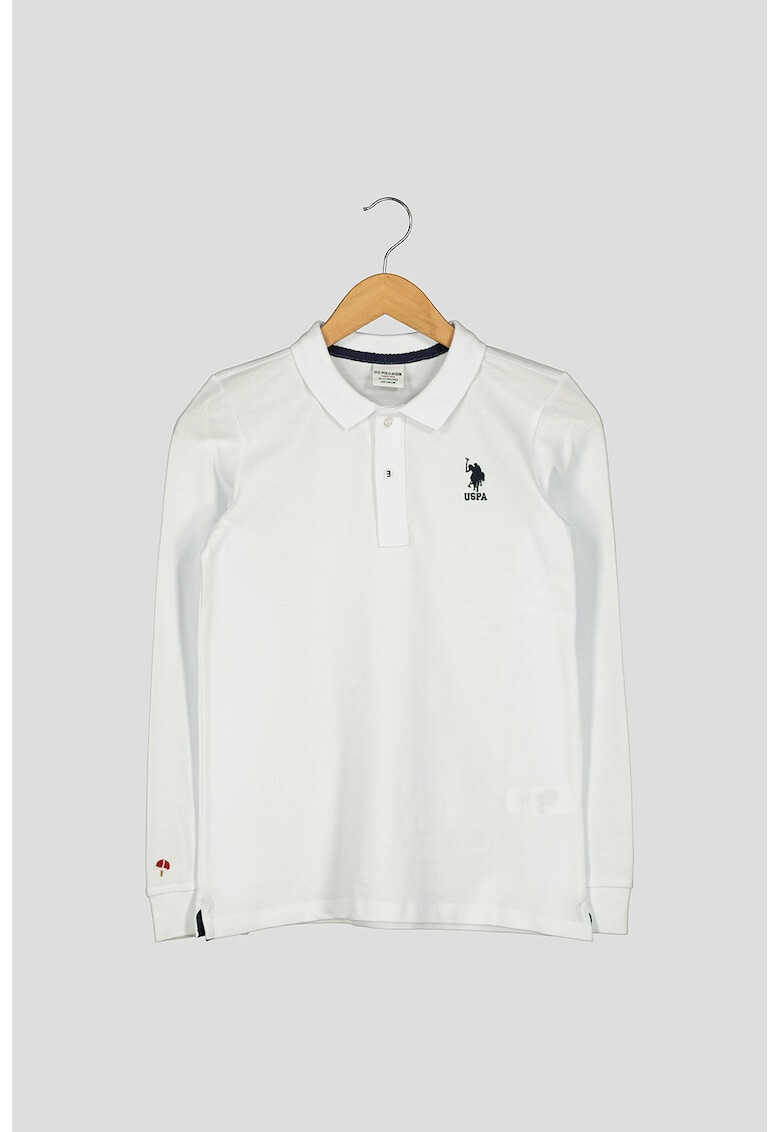 U.S. Polo Assn. Bluza polo cu aspect pique - Pled.ro