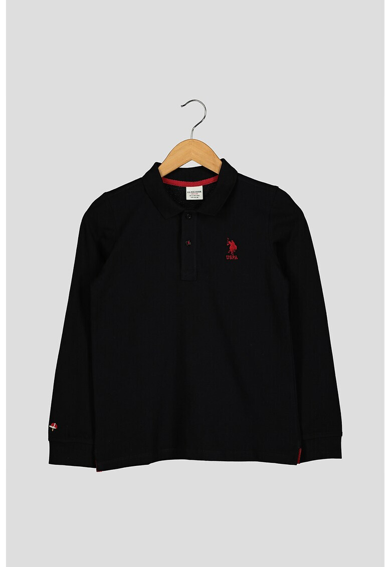 U.S. Polo Assn. Bluza polo cu aspect pique - Pled.ro