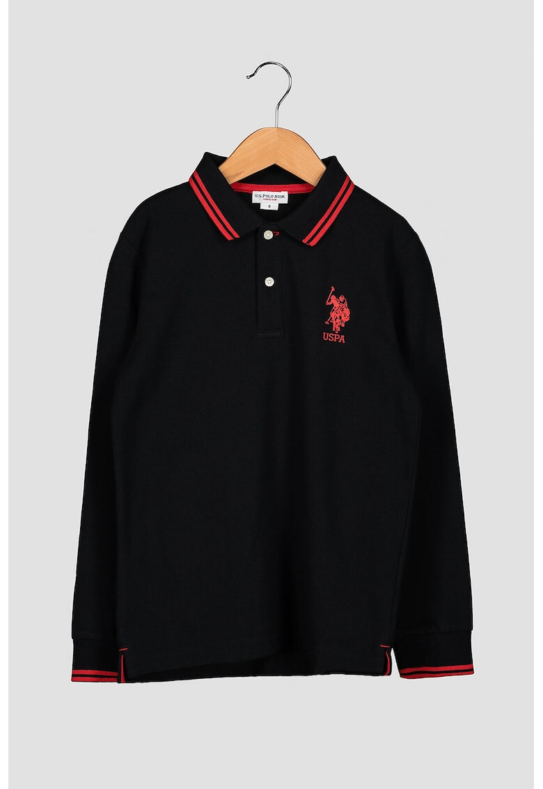 U.S. Polo Assn. Bluza polo din material pique - Pled.ro