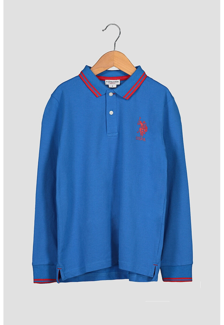 U.S. Polo Assn. Bluza polo din material pique - Pled.ro