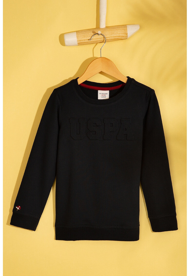 U.S. Polo Assn. Bluza sport cu logo in relief - Pled.ro