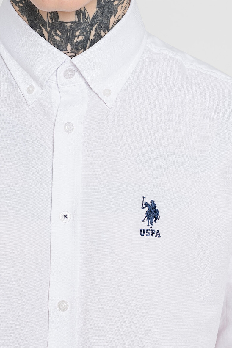 U.S. Polo Assn. Camasa uni cu guler fixat cu nasturi - Pled.ro