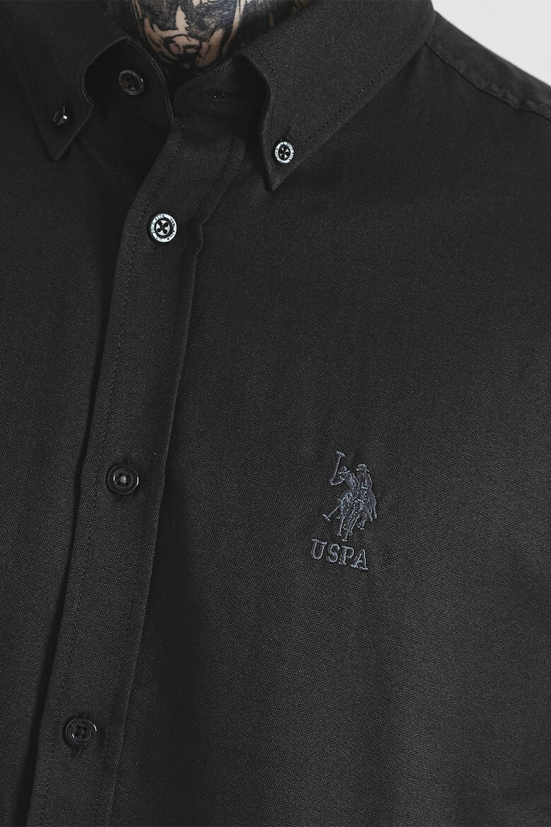 U.S. Polo Assn. Camasa uni cu guler fixat cu nasturi - Pled.ro