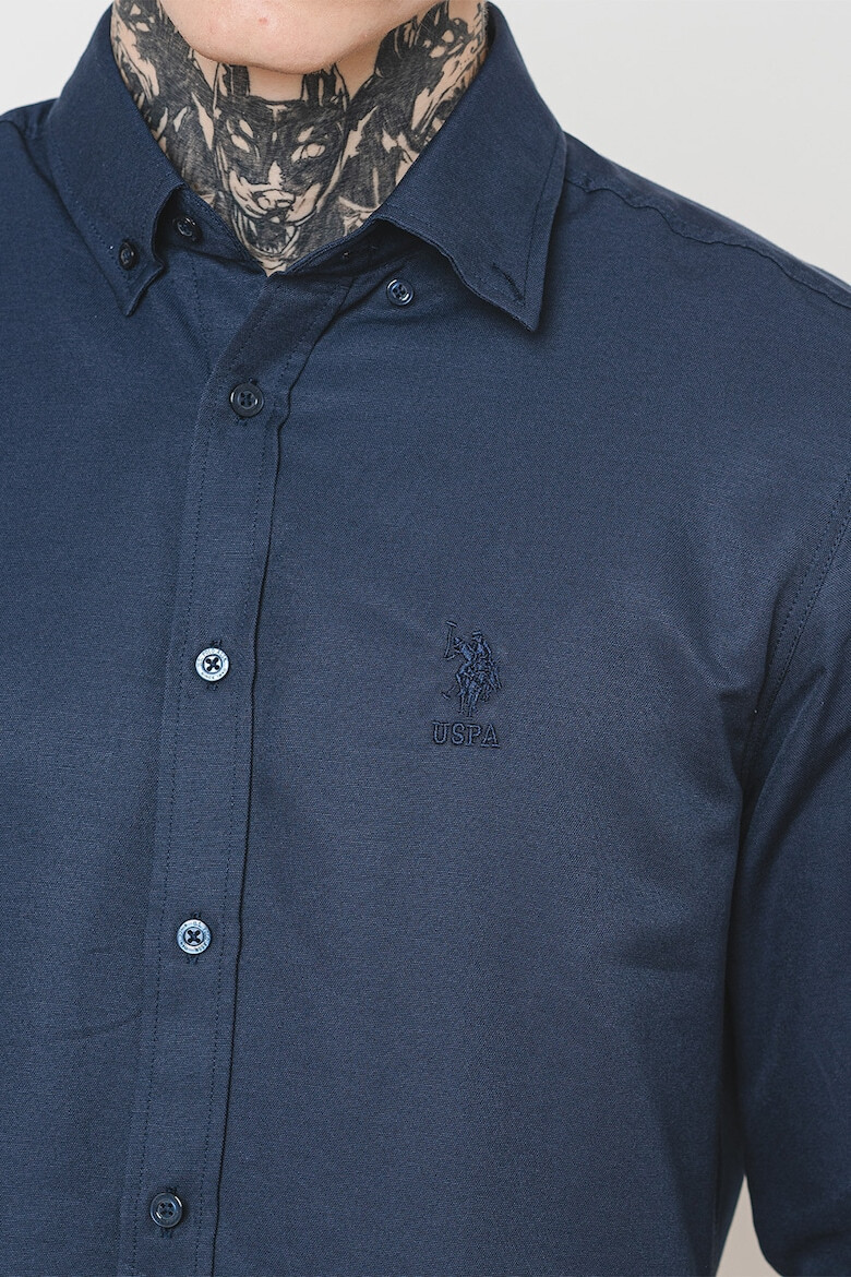 U.S. Polo Assn. Camasa uni cu guler fixat cu nasturi - Pled.ro