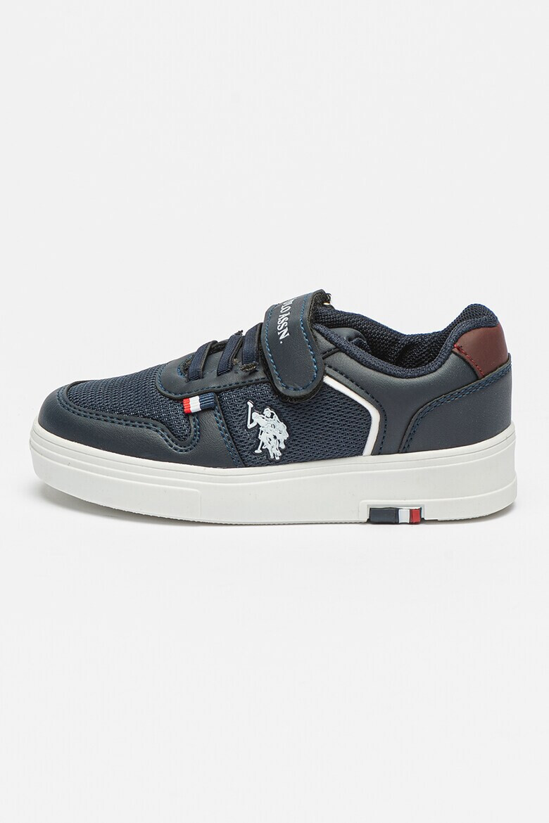 U.S. Polo Assn. Pantofi sport cu velcro si insertii de piele ecologica Glony - Pled.ro