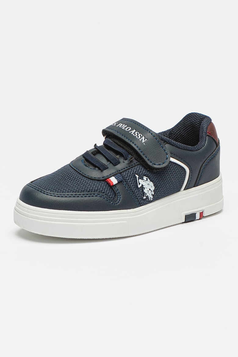 U.S. Polo Assn. Pantofi sport cu velcro si insertii de piele ecologica Glony - Pled.ro