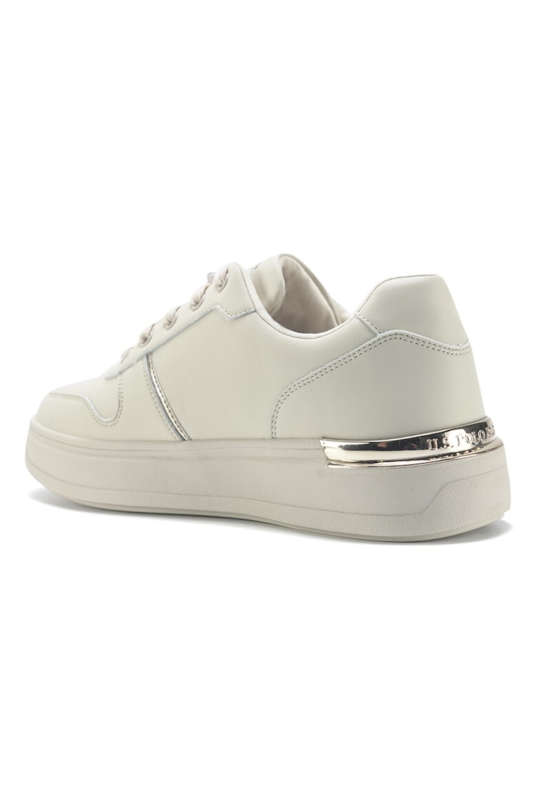 U.S. Polo Assn. Pantofi sport de piele ecologica cu accente metalizate - Pled.ro