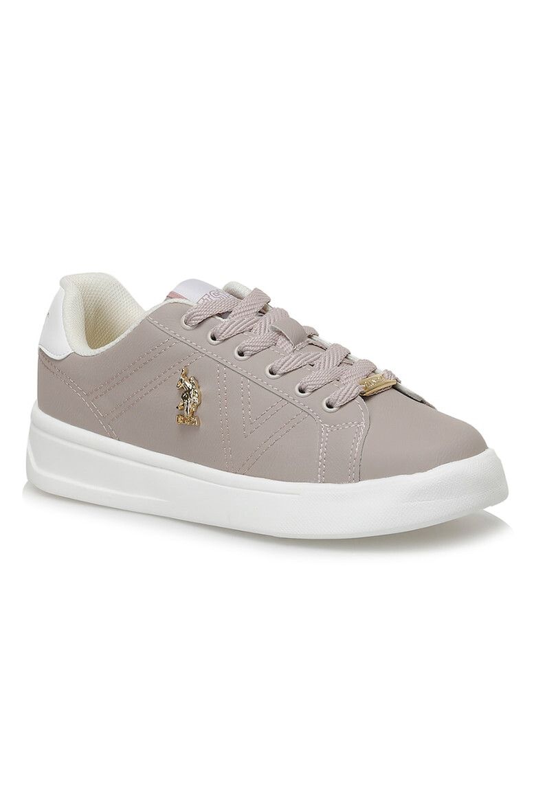 U.S. Polo Assn. Pantofi sport de piele ecologica cu logo in relief - Pled.ro