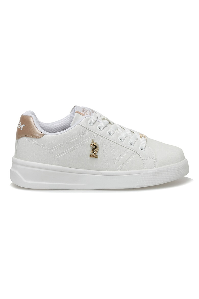 U.S. Polo Assn. Pantofi sport de piele ecologica cu logo metalizat - Pled.ro