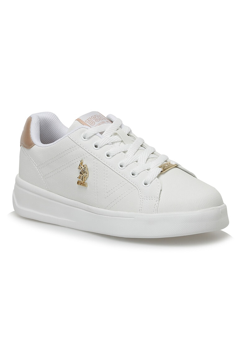 U.S. Polo Assn. Pantofi sport de piele ecologica cu logo metalizat - Pled.ro