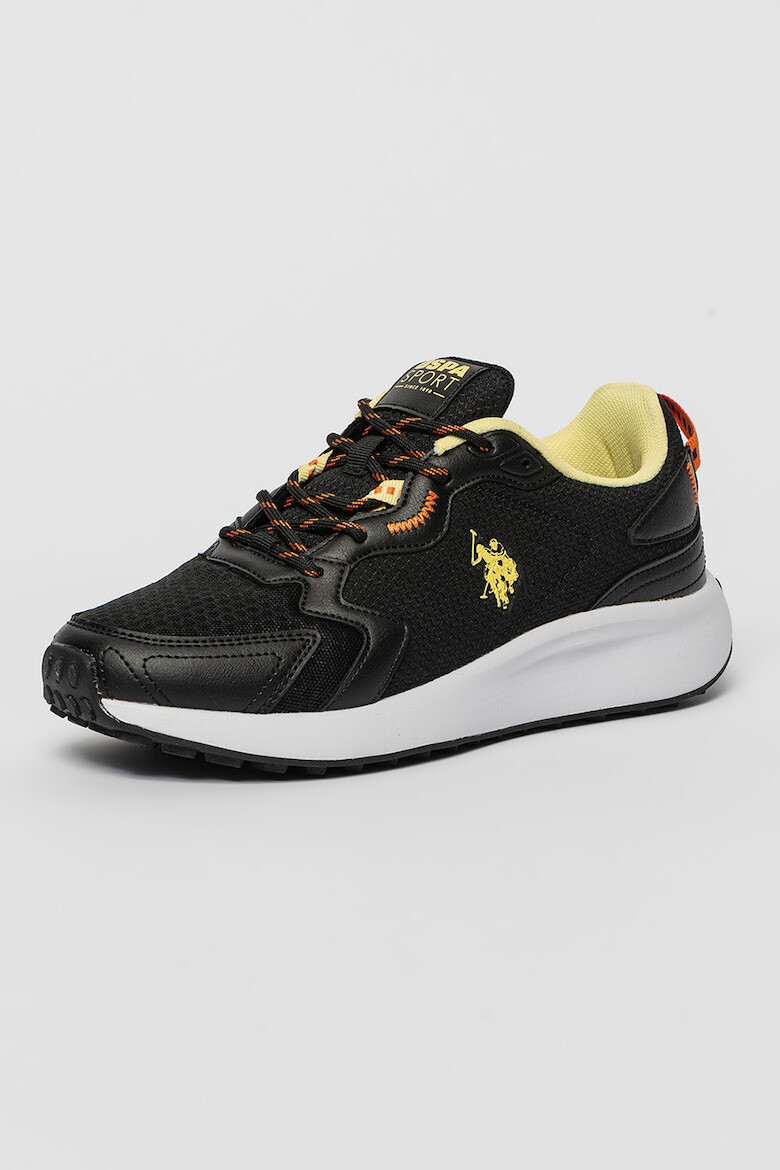 U.S. Polo Assn. Pantofi sport din material textil cu garnituri de piele ecologica si logo - Pled.ro