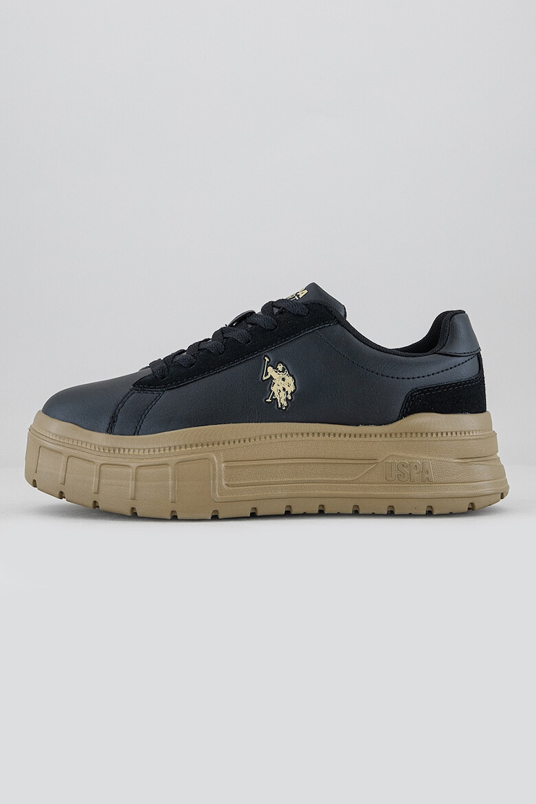 U.S. Polo Assn. Pantofi sport flatform de piele ecologica - Pled.ro