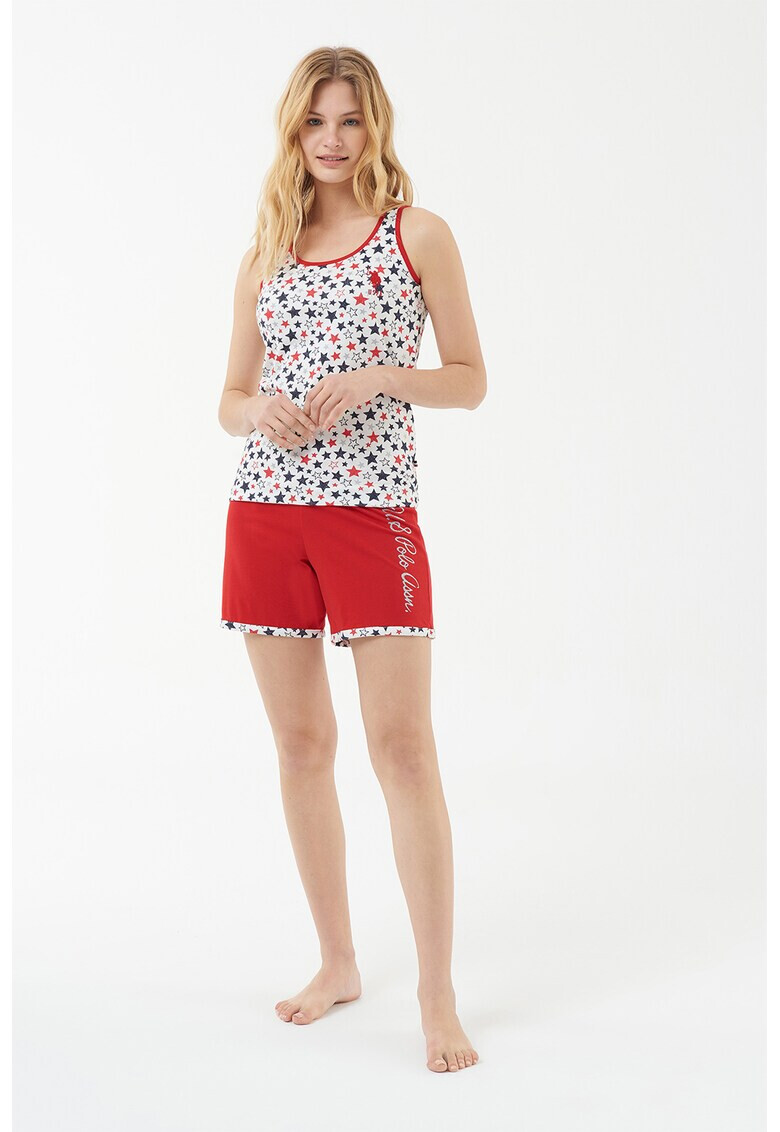 U.S. Polo Assn. Pijama de bumbac cu imprimeu - Pled.ro