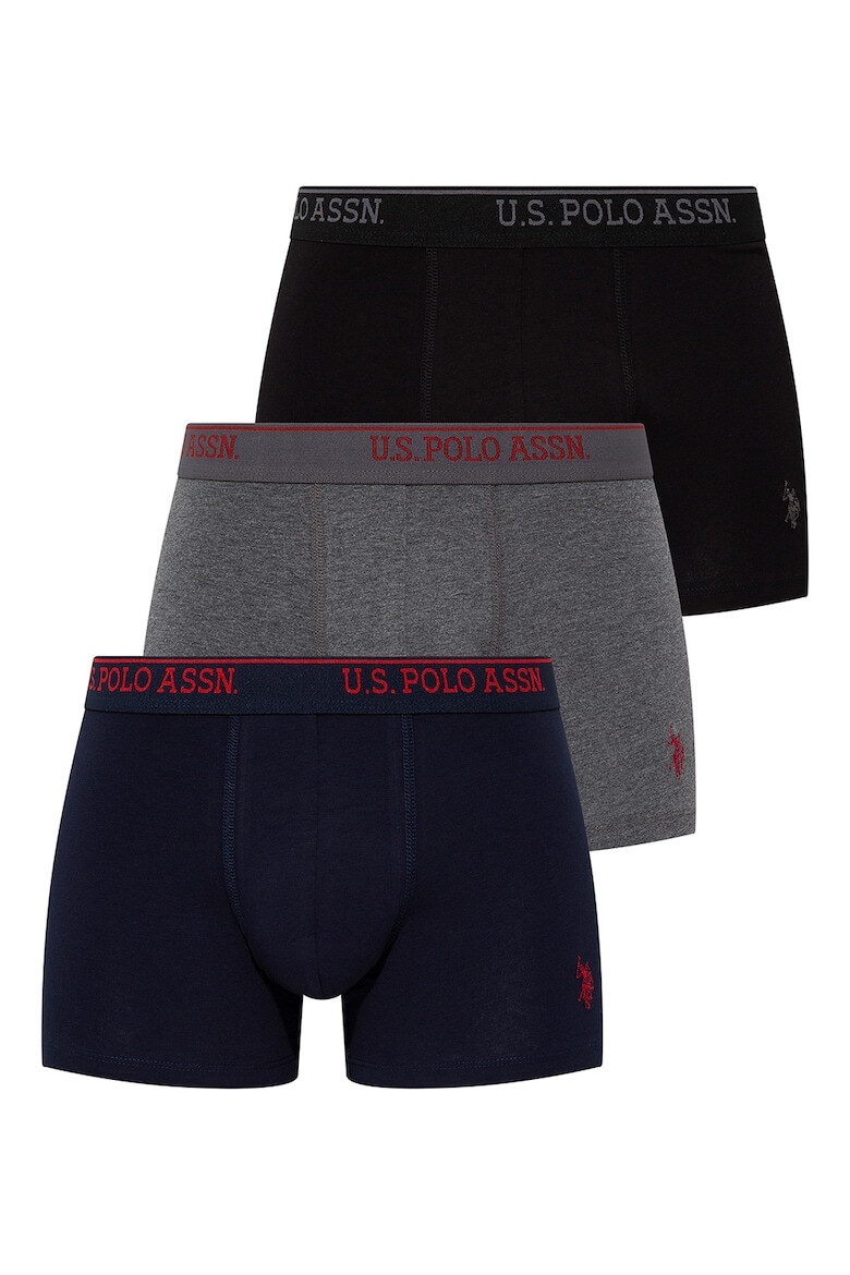 U.S. Polo Assn. Set de boxeri cu banda cu imprimeu logo - 3 perechi - Pled.ro