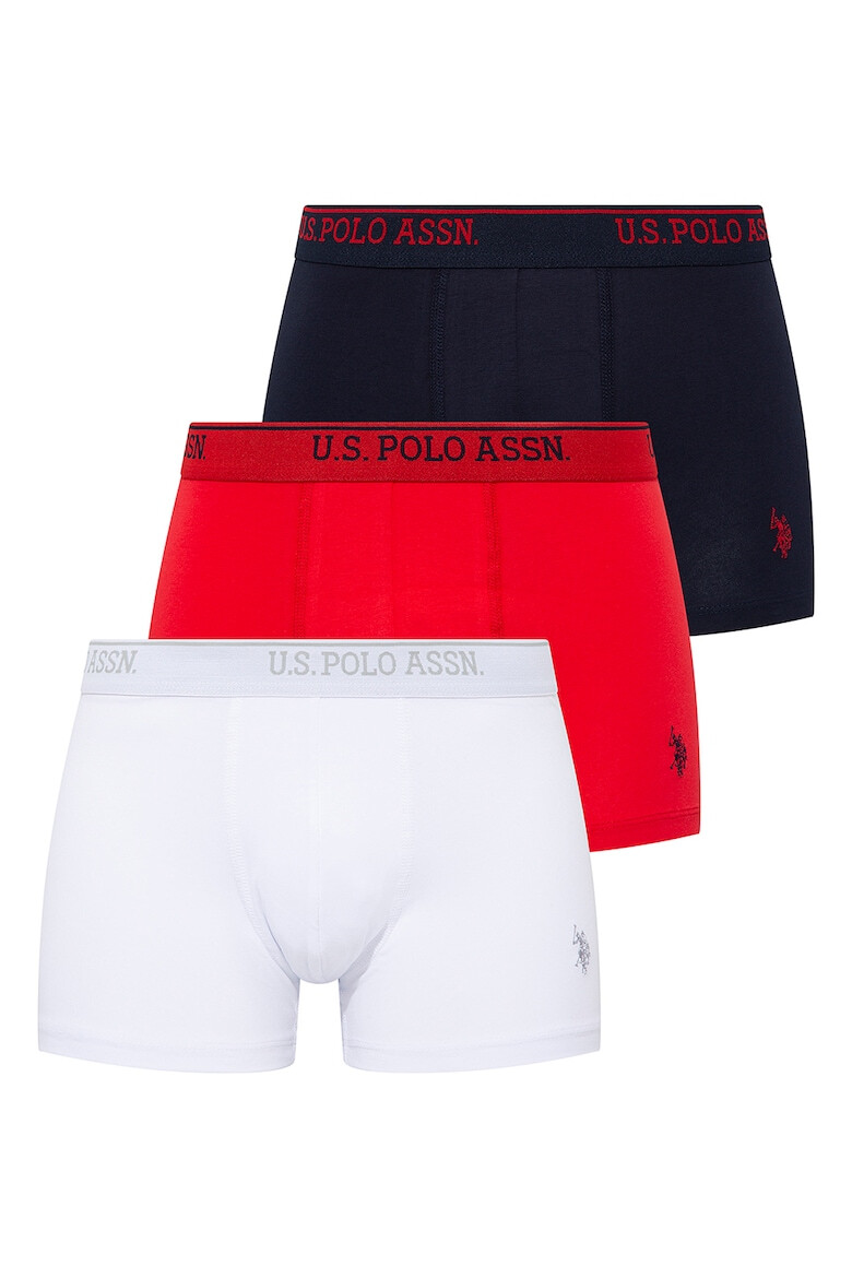 U.S. Polo Assn. Set de boxeri cu banda cu imprimeu logo - 3 perechi - Pled.ro