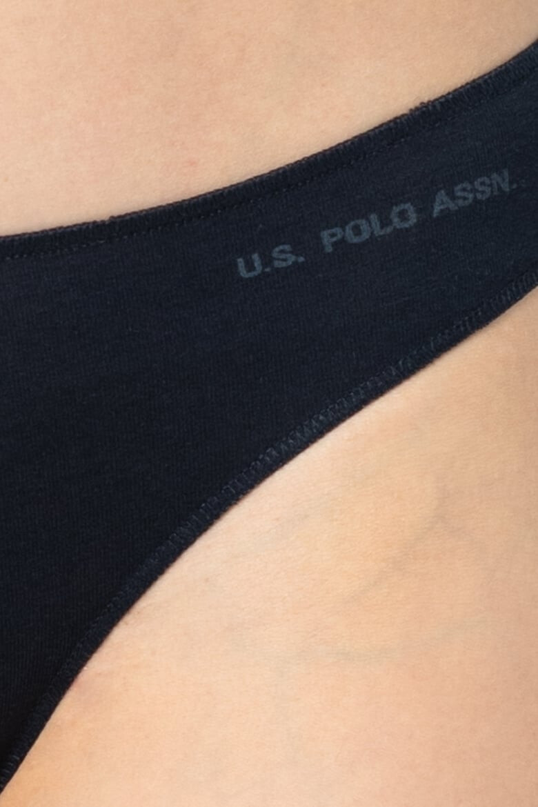 U.S. Polo Assn. Set de chiloti din amestec de modal cu detaliu logo - 5 perechi - Pled.ro