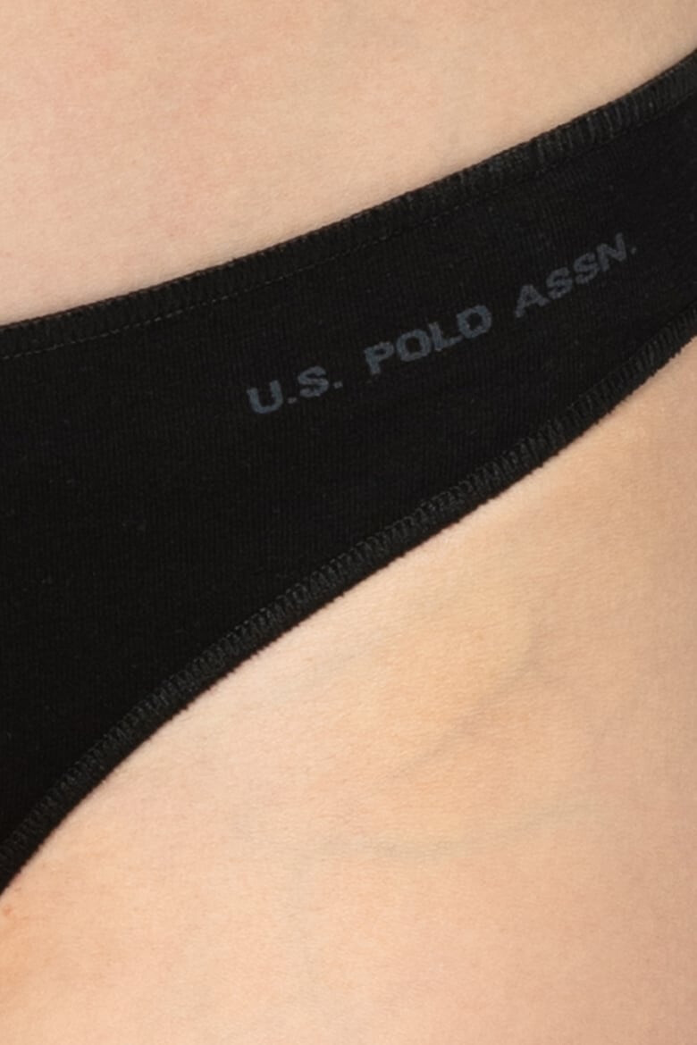 U.S. Polo Assn. Set de chiloti din amestec de modal cu detaliu logo - 5 perechi - Pled.ro