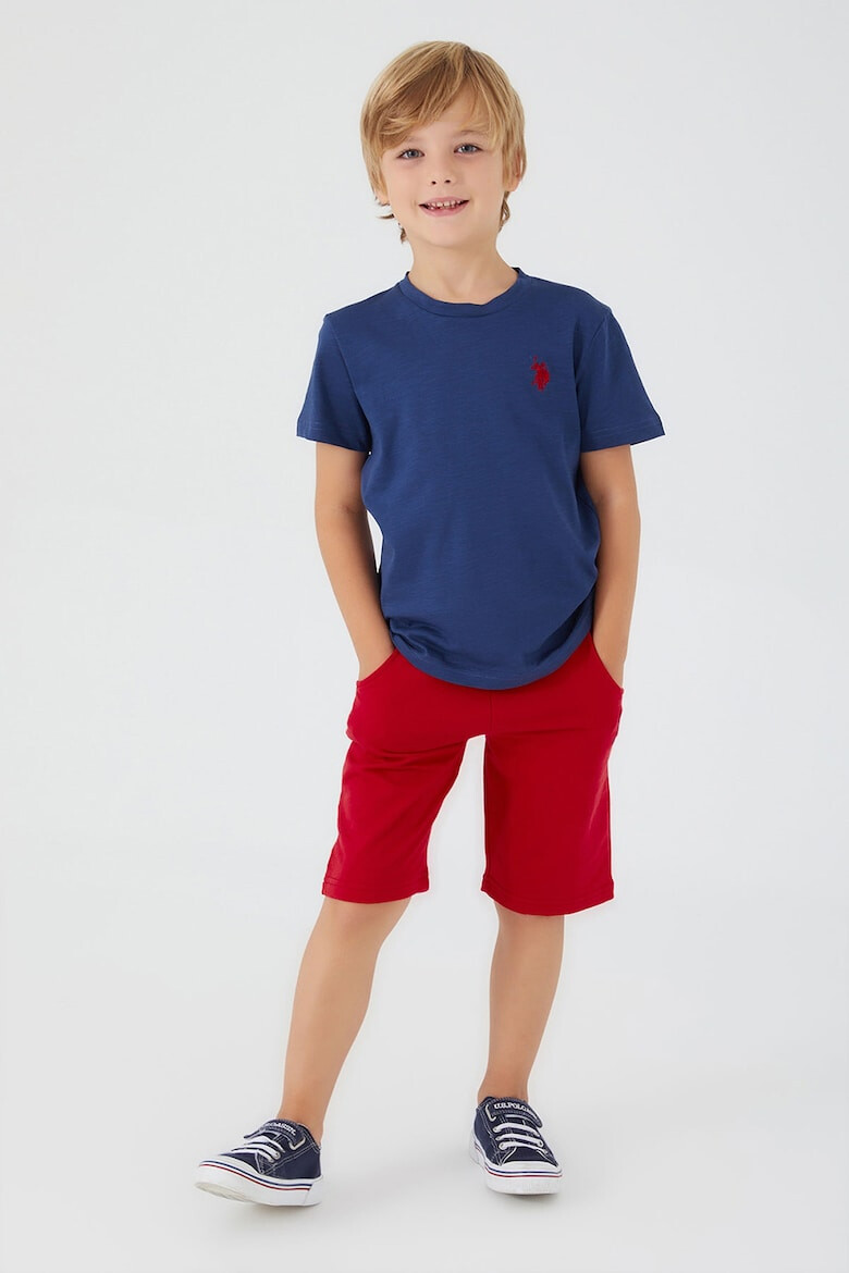 U.S. Polo Assn. Set de tricou de bumbac si pantaloni scurti - Pled.ro