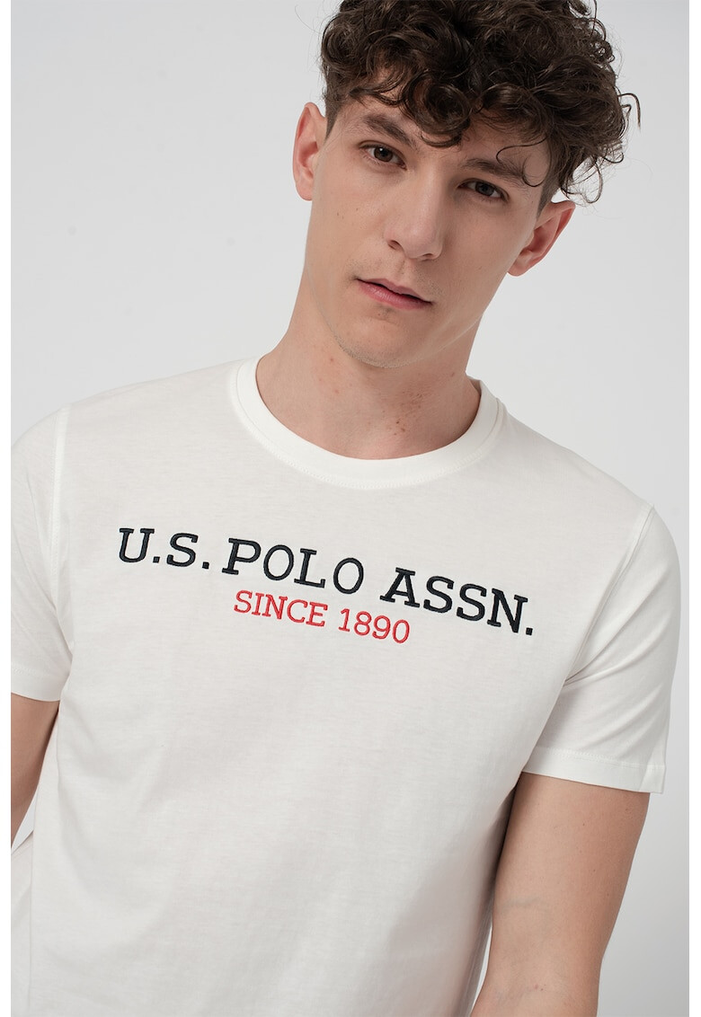 U.S. Polo Assn. Tricou cu broderie logo pe piept - Pled.ro