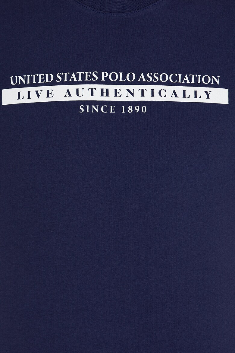 U.S. Polo Assn. Tricou cu logo si decolteu la baza gatului - Pled.ro