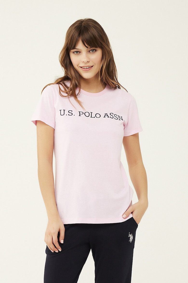 U.S. Polo Assn. Tricou de casa din bumbac cu imprimeu logo - Pled.ro