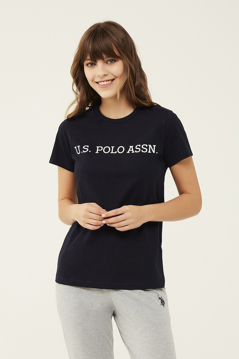 U.S. Polo Assn. Tricou de casa din bumbac cu imprimeu logo - Pled.ro