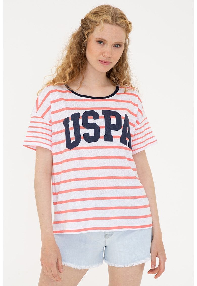 U.S. Polo Assn. Tricou in dungi cu logo - Pled.ro