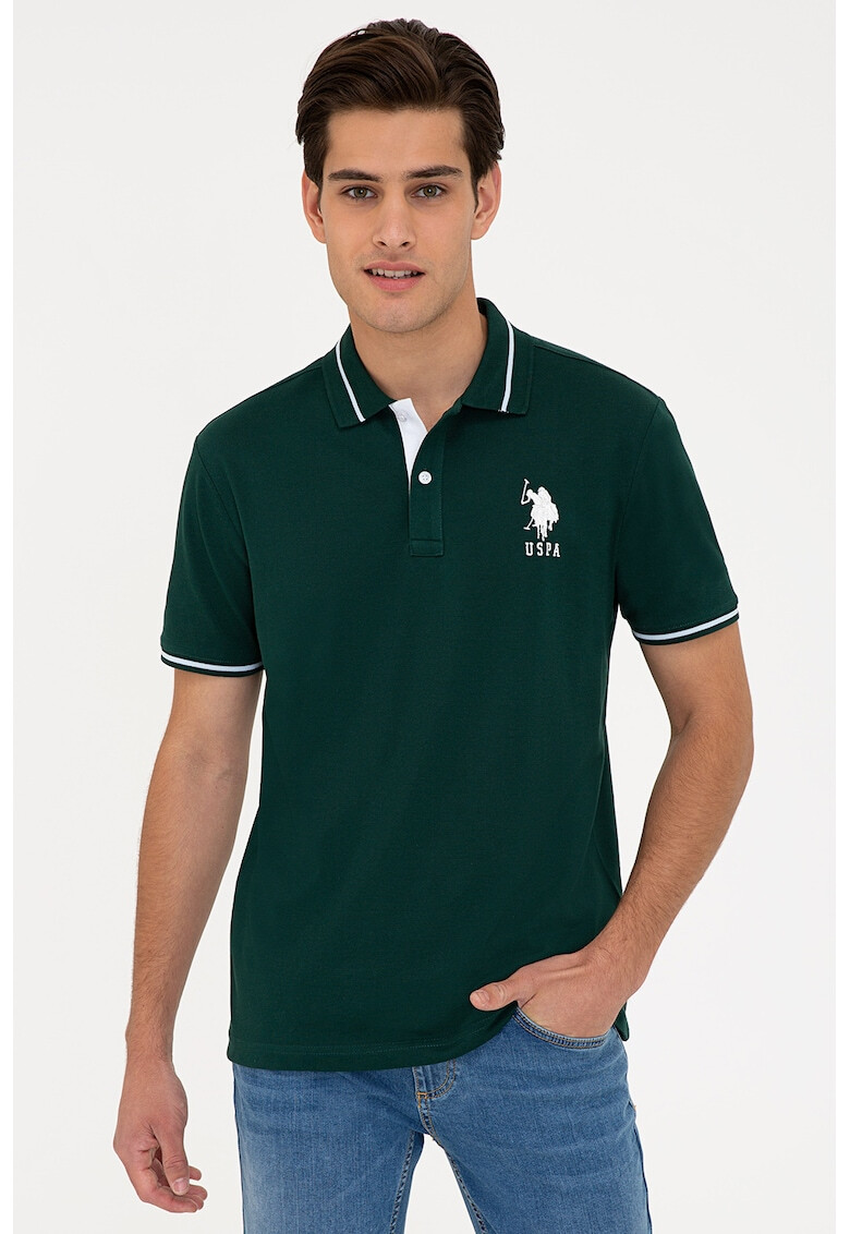 U.S. Polo Assn. Tricou polo cu logo brodat - Pled.ro