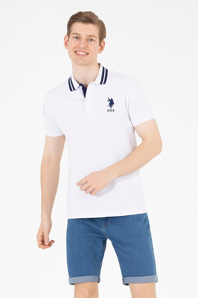 U.S. Polo Assn. Tricou polo slim fit cu broderie logo - Pled.ro