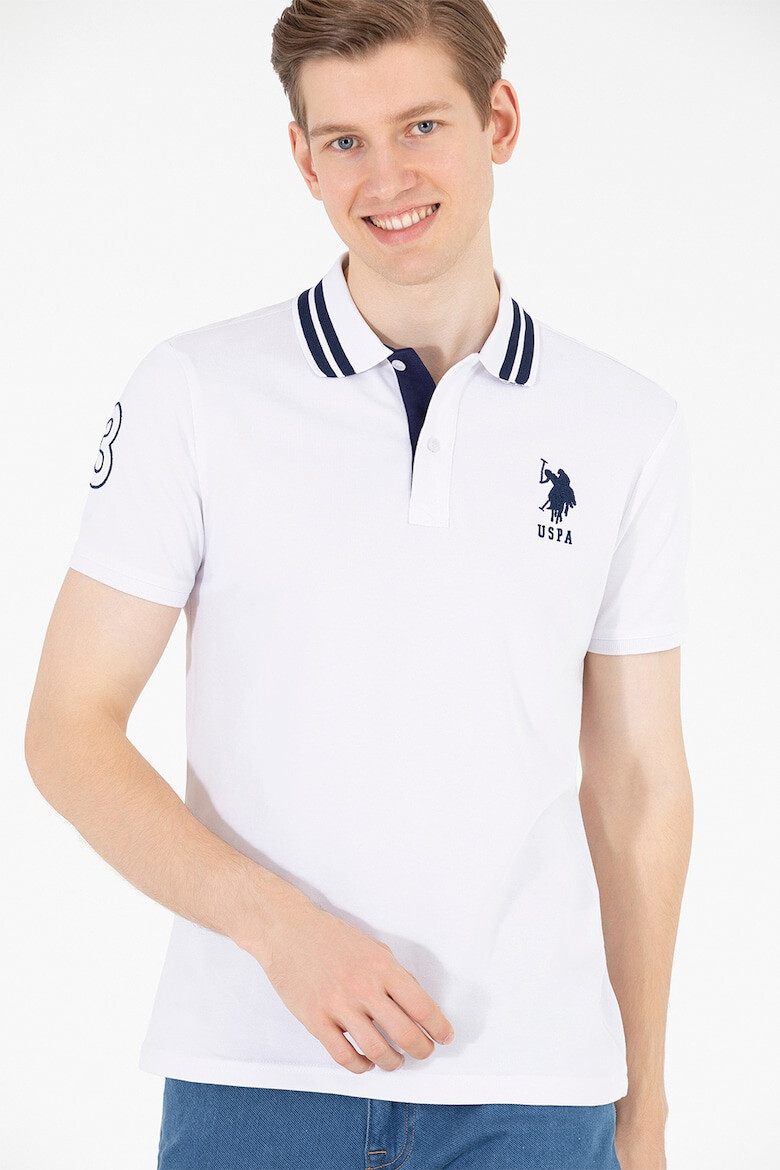 U.S. Polo Assn. Tricou polo slim fit cu broderie logo - Pled.ro