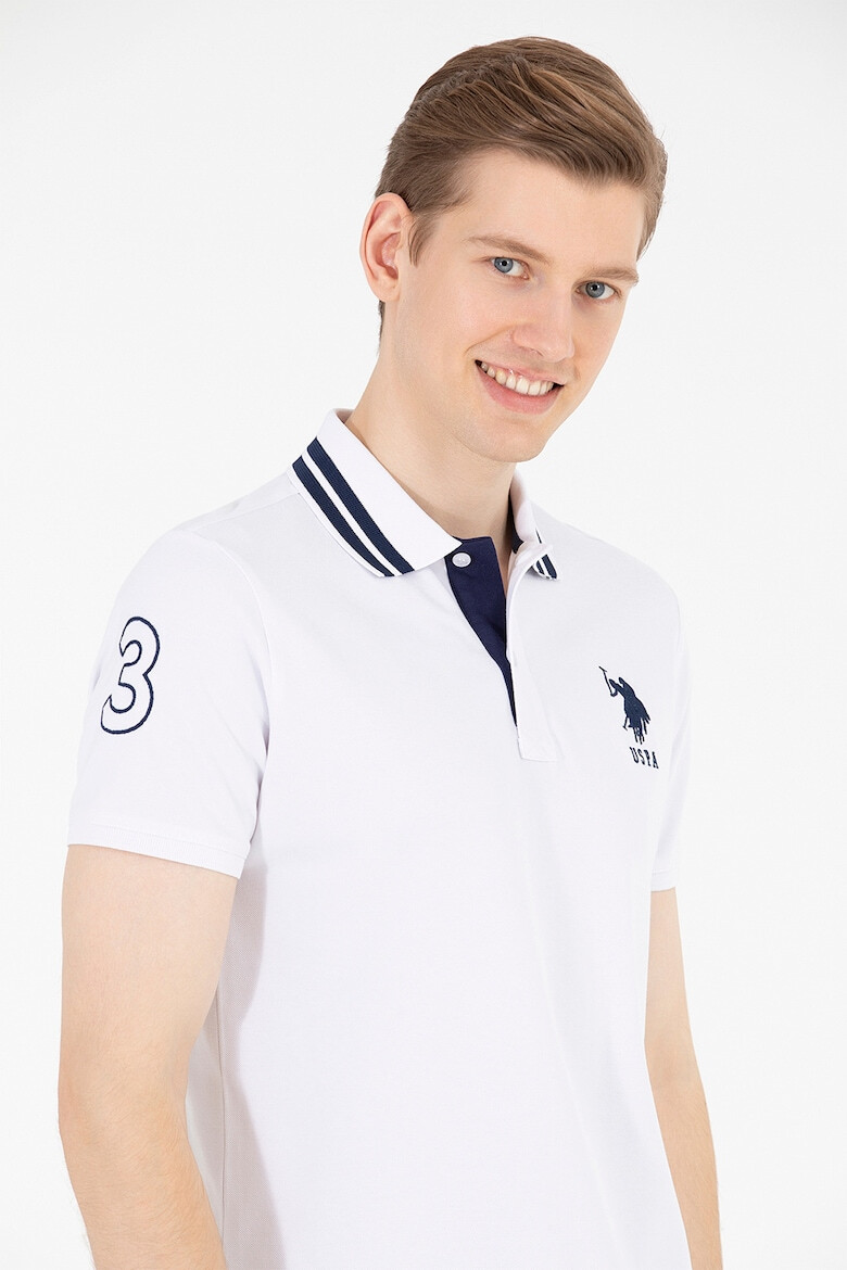 U.S. Polo Assn. Tricou polo slim fit cu broderie logo - Pled.ro